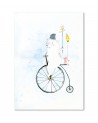 Affiche Cycling bear A4 - Leo la douce
