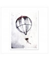 Affiche Flying balloon A4 - Leo la douce