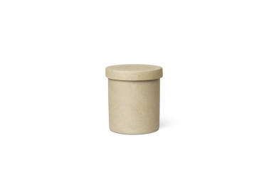 Pot avec couvercle en porcelaine effet brut - Ferm Living