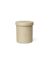 Pot avec couvercle en porcelaine effet brut - Ferm Living