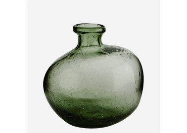 Vase en verre organique vert - Madam Stoltz