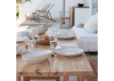 Grande assiette blanche Eivissa - Table à manger - Casafina
