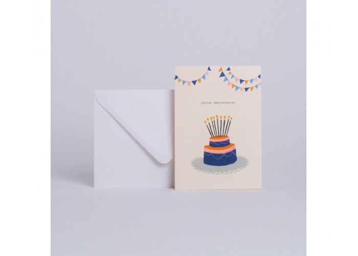 Carte Cake Joyeux Anniversaire - Enveloppe - Season Paper
