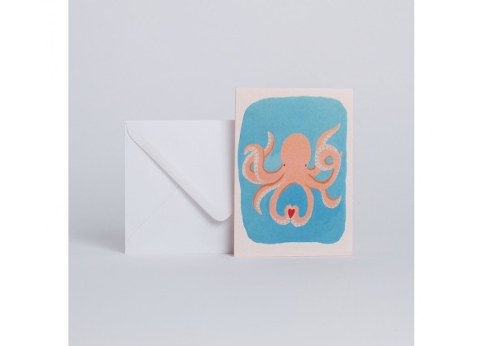 Carte Octopus in love - Enveloppe - Season Paper