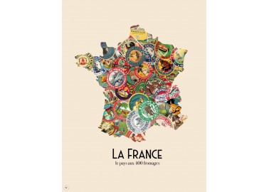 Affiche La France des 400 fromages - Atelier Vauvenargues
