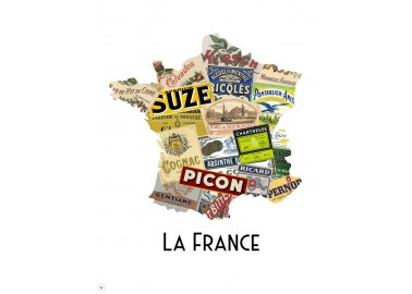Affiche France des Eaux-de-vie - Atelier Vauvenargues