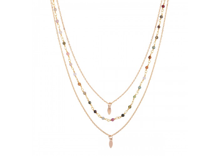 Collier Astrid Multi tourmaline - By164