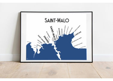 Affiche Saint-Malo 30x40 - Cadre - Atelier Vauvenargues