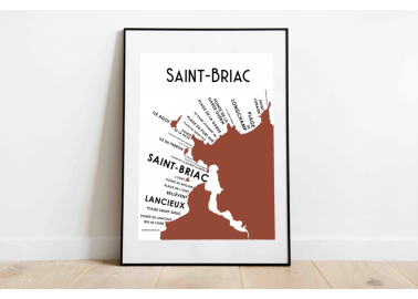 Affiche Saint-Briac 30x40 - Cadre - Atelier Vauvenargues