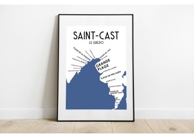 Affiche Saint-Cast 30x40 - Cadre - Atelier Vauvenargues