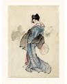 Affiche Hokusaï Dessin de Femme - Salam Editions