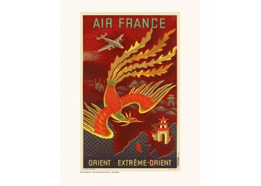 Affiche Air France / Orient Extrême . Orient A021 - Salam Editions