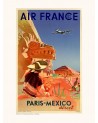 Affiche Air France / Paris Mexico direct A060 - Salam Editions