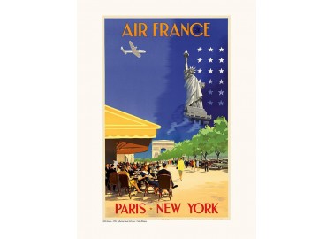 Affiche Air France / Paris New - York A054 - Salam Editions