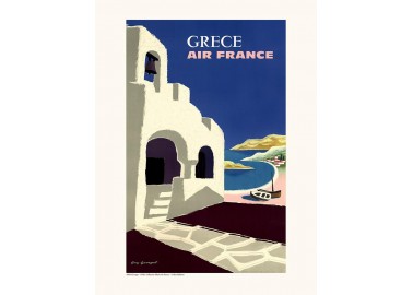 Affiche Air France / Grèce Georget A093 - Salam Editions