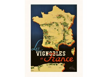 Affiche Les vignobles de France - Salam Editions