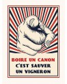 Affiche Boire un canon c'est sauver un vigneron - Salam Editions