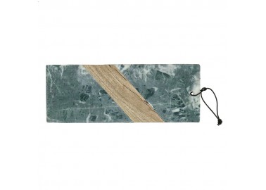 Planche à découper en marbre vert et bois de manguier - Pomax