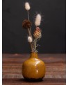 Petit vase céramique moutarde - Fleurs - Chehoma