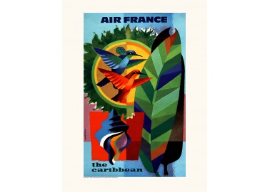 Affiche Air France / Les Caraïbes A119 - Salam Editions