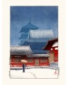 Affiche Kawase Hasui Le temple Tennoji à Osaka - 1927 - Salam Editions