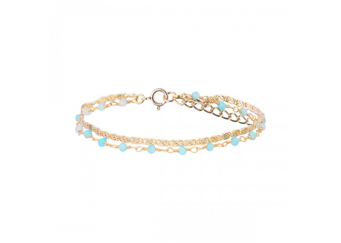 Bracelet Fanette perles amazonite - By164