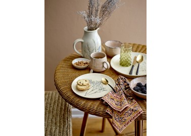 Assiette Bea avec motif floral - Petit-déjeuner - Bloomingville