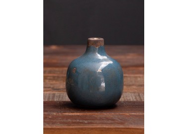 Petit vase céramique gris bleu - Chehoma