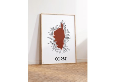 Affiche Corse 30x40 - Cadre - Atelier Vauvenargues