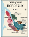 Affiche Carte des Vins de Bordeaux - Atelier Vauvenargues