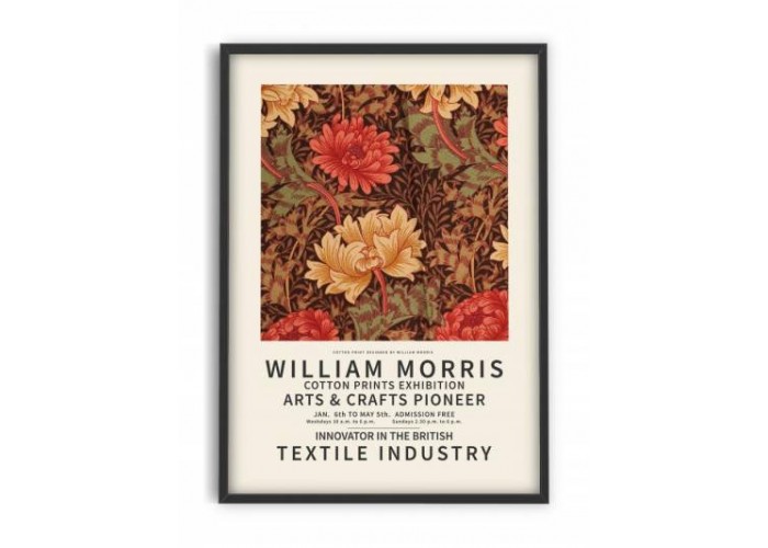 Affiche William Morris - Cotton Art Red - Pstr Studio