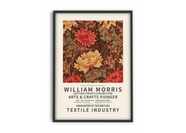 Affiche William Morris - Cotton Art Red - Pstr Studio