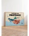 Affiche Carte des vins de Provence - Cadre - Atelier Vauvenargues