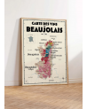 Affiche Carte des vins du Beaujolais - Atelier Vauvenargues