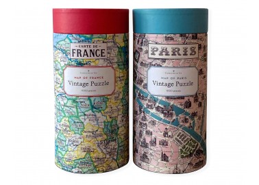 Puzzle 1000 pièces - Carte de France - Paris - Cavallini