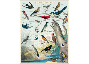 Puzzle 1000 pièces - Oiseaux d'Audubon - Affiche - Cavallini