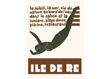 Affiche L'Ile de Ré (Art Déco) - Salam Editions
