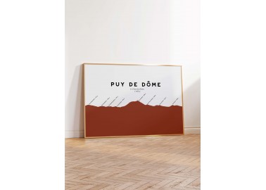 Affiche Carte du Puy de Dôme - Atelier Vauvenargues