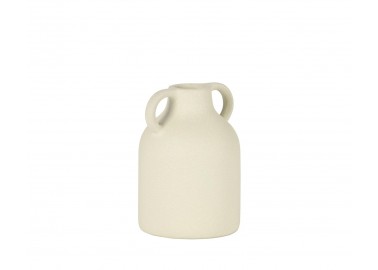 Vase en céramique blanc S - Anses - Andrea House
