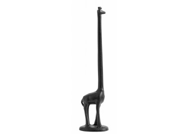 Sculpture Girafe en métal noir - Nordal
