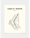 Affiche Canal St Martin - Crème - Zébu Design