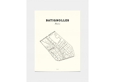Affiche Batignolles - Crème - Zébu Design