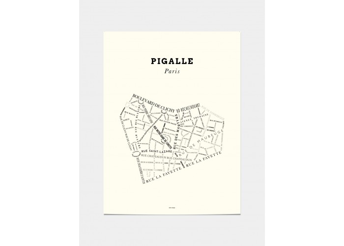 Affiche Pigalle - Crème - Zébu Design
