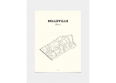 Affiche Belleville - Crème - Zébu Design