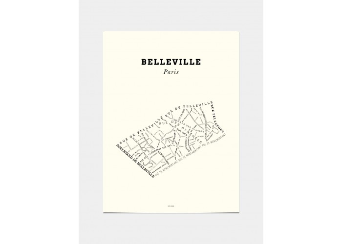 Affiche Belleville - Crème - Zébu Design