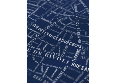 Affiche Marais - Bleu nuit - Plan - Zébu Design