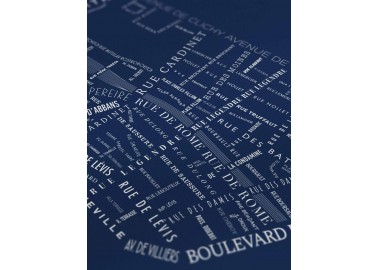 Affiche Batignolles - Bleu nuit - Plan - Zébu Design