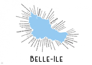 Affiche Belle-Ile-en-mer 30x40 - Atelier Vauvenargues