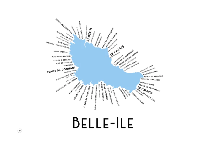 Affiche Belle-Ile-en-mer 30x40 - Atelier Vauvenargues