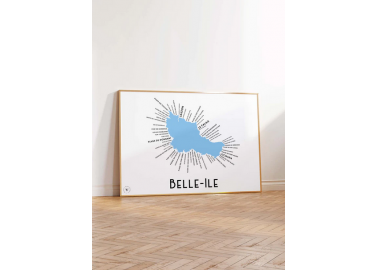 Affiche Belle-Ile-en-mer 30x40 - Encadrement - Atelier Vauvenargues